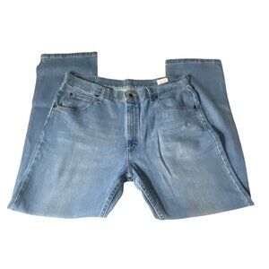 Wrangler Mens 36x30 Premium Quality Blue Jeans Comfort Classic Fit Cotton/Spande